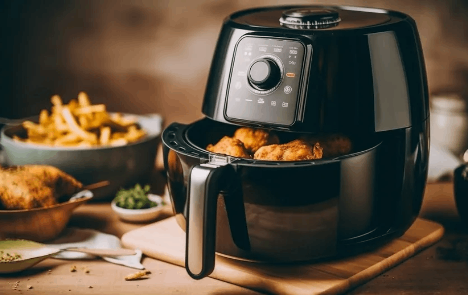 Air Fryer cozinhando frituras